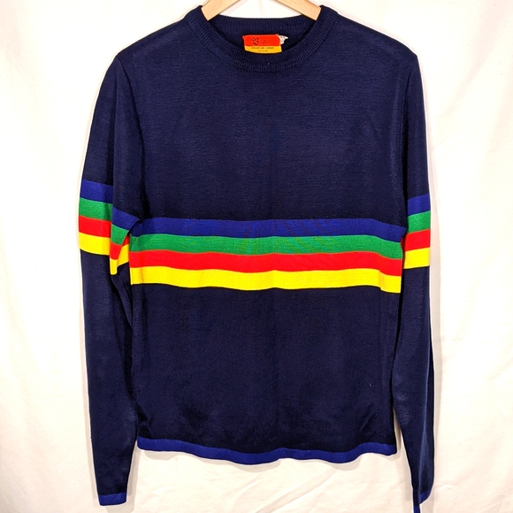 Vintage acrylic navy Baymart sweater - Picture 1 of 3
